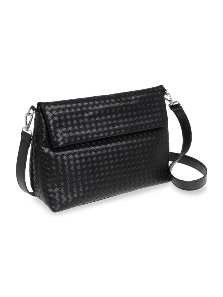 תיק שתי וערב מתקפל בצבע שחור